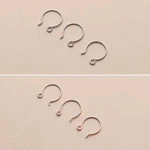Ganchos para pendientes de plata de ley S925 de 0,8mm para accesorios de joyería DIY artesanal