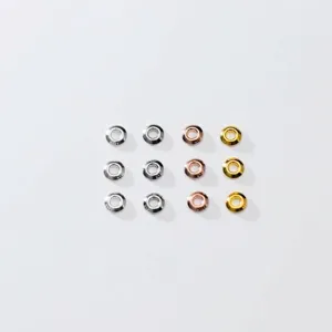 925 Sterling Silver Tiny Round Spacer Beads Thin Flat Disc Spacers For Jewelry Making DIY Pearl Necklace Bracelet Findings Accessories