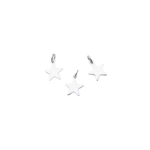 Colgantes de estrella de cinco puntas en plata S925 para creación de joyas DIY