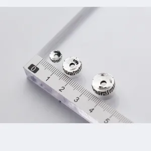 Perline distanziatrici in argento S925 con motivo greco vintage per gioielli fai-da-te