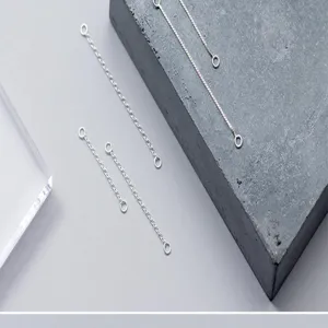 Silber DIY Schmuck Zubehör Detail mit O-Kette und Boxkette Verlängerungsschwanzketten.