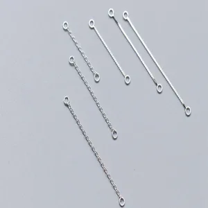 S925 Silber O-Kette und Kastenketten Verbinder für DIY Schmuckherstellung Handarbeit.