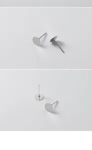 S925 zilveren platte oorknopjes basis, ideaal for DIY parel oorbellen en sieraden maken.