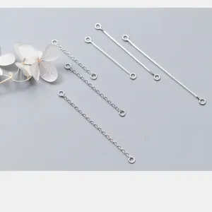 S925 Silber Schmuck DIY Funde Verlängerungsketten Boxketten Ohrring Zubehör Basteln