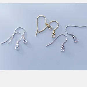 Ganchos para pendientes de plata de ley S925 con cuentas para hacer joyas hechas a mano DIY