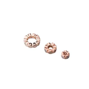 Distanziatori in argento 925 placcato oro rosa con pietre per creazione di gioielli