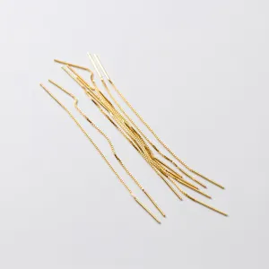 Vergulde S925 sterling zilveren box chain oordraden voor DIY sieraden maken delen