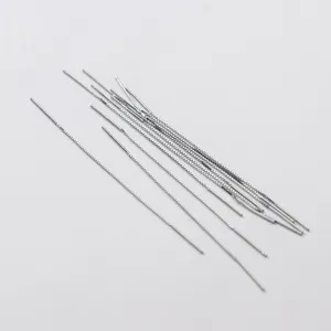 S925 verzilverde box-ketting tweekoppige naald-oordraad voor DIY