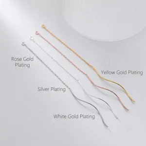 Accessori per orecchini in argento S925 in quattro colori per gioielli fai da te