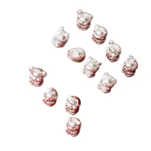 Set di 12 perle dello zodiaco cinese in argento puro 999 per la creazione di gioielli fai da te