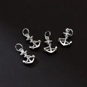 925 sterling silver anchor charm pendants for DIY jewelry making and necklaces