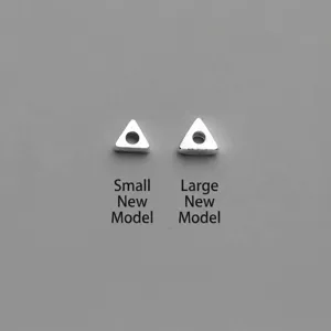 S925 silver plated triangle spacer beads for DIY jewelry making in two sizes
