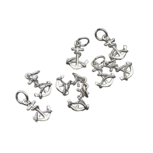 Multiple S925 sterling silver anchor charms for DIY jewelry making and necklaces