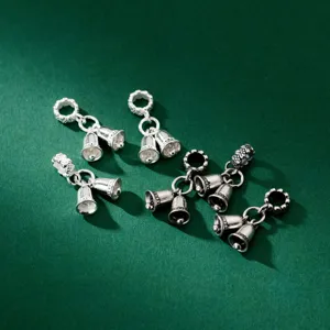 Breloques clochettes en argent sterling 925 de 6mm pour la création de bijoux DIY de qualité