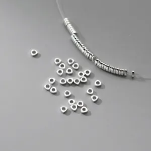S925 Sterling Silver Triangle Spacer Beads Geometric Loose Beads DIY Bracelet Jewelry Making Accessories Small Metal Spacer Beads