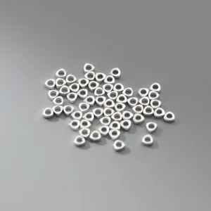 S925 sterling silver triangle spacer beads for DIY jewelry making and bracelet weaving
