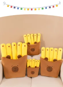 Juego de adorables cojines de peluche de patatas fritas de carpincho en varios tamaños