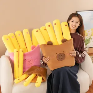 Cojín de peluche creativo de Capibara patatas fritas juguete suave para niños y decoración