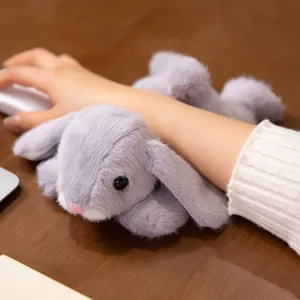 Süßer lavendelfarbener Langohr-Hase Plüschtier als weiche ergonomische Handgelenkstütze
