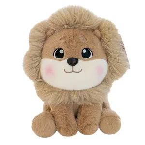 Adorable little lion plush toy featuring a soft fluffy mane, perfect for kids' birthday gifts