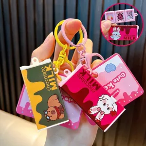 3D Chocolate Bar Fidget Keychain Cartoon Animal Capybara Rabbit Bear Duck Stress Relief Sensory Snap Toy For Kids Adults Gift