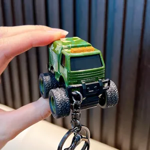 Camouflage military off-road vehicle toy keychain for kids school gifts and decor