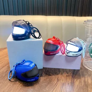 Mini glowing motorcycle helmet keychain collection for motorcycle enthusiasts
