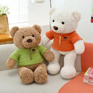 Lindo oso de peluche de juguete animal relleno con sudadera suave regalo ideal