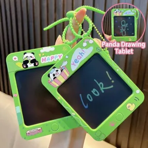 Mini Panda LCD Writing Tablet Keychain Portable Doodle Board Toy For Kids Student Backpack Pendant Green Mini Drawing Board