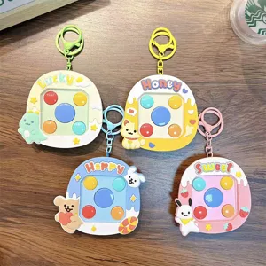 Mini Tier Gedächtnis Spielkonsole Schlüsselanhänger Elektronisches Fidget Pop Spielzeug Stressabbau Tasche Anhänger Studentengeschenk