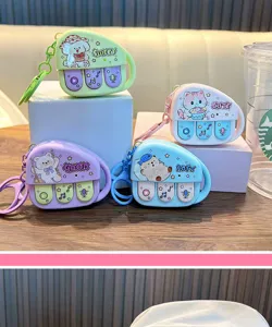 Lot de mini porte-clés jouets d'enregistrement piano animal avec boutons musicaux