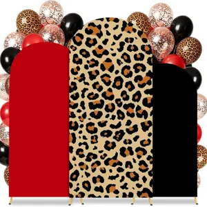 Arch backdrop covers with balloons set for party, birthday and wedding decoration.