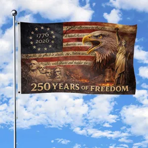 USA 250th Anniversary Flag 1776-2026 Eagle Stars And Stripes Patriotic Outdoor Banner For Independence Day Garden Party Decoration