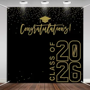 Klas Van 2026 Afstudeerfeest Achtergrond Gefeliciteerd Afstudeerpet Decor Fotografie Achtergrond Banner Voor Afstudeerfeest Benodigdheden