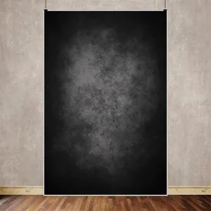 Professional textured black polyester photography backdrop for studio portrait and video shooting