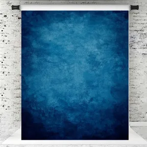 Professional deep blue textured photography background backdrop cloth for portrait video