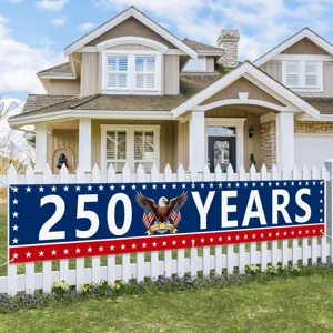 USA 250th anniversary independence day banner for yard fence decoration