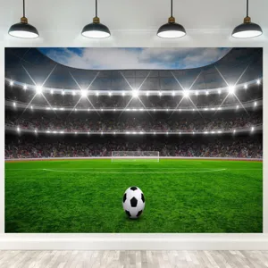 Großer Fußballstadion Hintergrund für Sportpartys Wanddekoration Wandteppich Deko