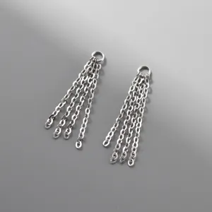 Eleganti ciondoli con nappe a catena multipla in argento S925 per accessori fai da te