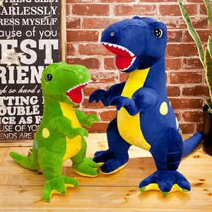 Adorable juguete de peluche dinosaurio Tiranosaurio Rex verde y azul para regalo de niños y hogar