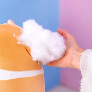 Süßes Katzen Plüschtier langes Kissen weiches Stofftier Schlafpuppe Geschenk für Kinder und Deko.