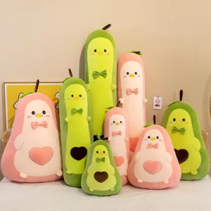 Süße Avocado Plüschtier Entengesicht Frucht Stoffpuppe Weiche Daunen Baumwolle Schlafendes Langes Kissen Für Kinder Mädchen Geschenk