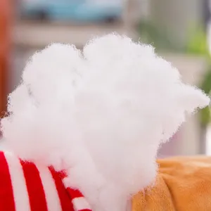 Fluffy white PP cotton filling detail for cute plush toys, soft and comfortable hugging pillow.