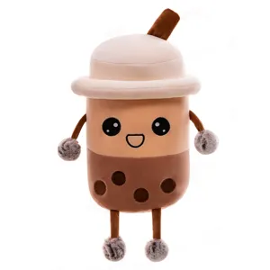 Peluche carino bubble tea morbido cuscino decorativo per dormire e camera da letto