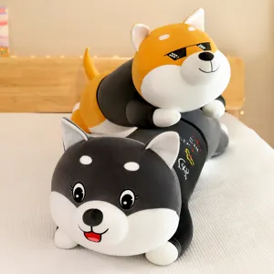 Χαριτωμένο Χάσκυ Shiba Inu Λούτρινο Παιχνίδι Μακρύ Μαξιλάρι Σκύλου Μαλακή Κούκλα Ζώου για Κρεβατοκάμαρα Καναπέ Διακόσμηση Σπιτιού Δώρο