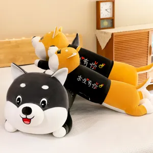 Χαριτωμένα μακριά μαξιλάρια σκύλου Husky και Shiba Inu για διακόσμηση υπνοδωματίου