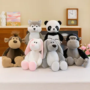 Cute forest animal plush toys set, soft stuffed doll pillows for kids birthday gifts wholesale.