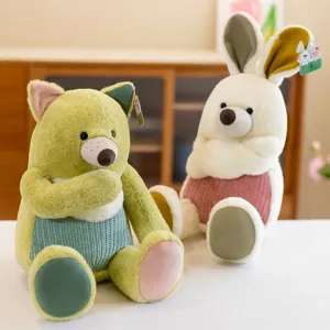 Adorable jungle series fox and rabbit plush toys for home decor and kids' comfort gifts