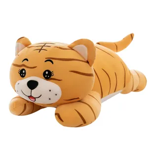 Lindo cojín de felpa de tigre regordete suave juguete de peluche regalo de cumpleaños
