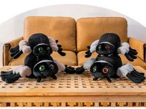 Suesse grosse Augen Spinne Plueschtier weiche Stoffpuppe lustiges Simulationsgeschenk fuer Kinder